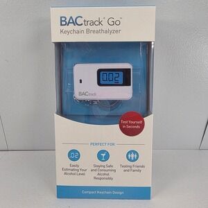 BACtrack Go Keychain Breathalyzer Portable Digital Alcohol Tester White BT-KC20